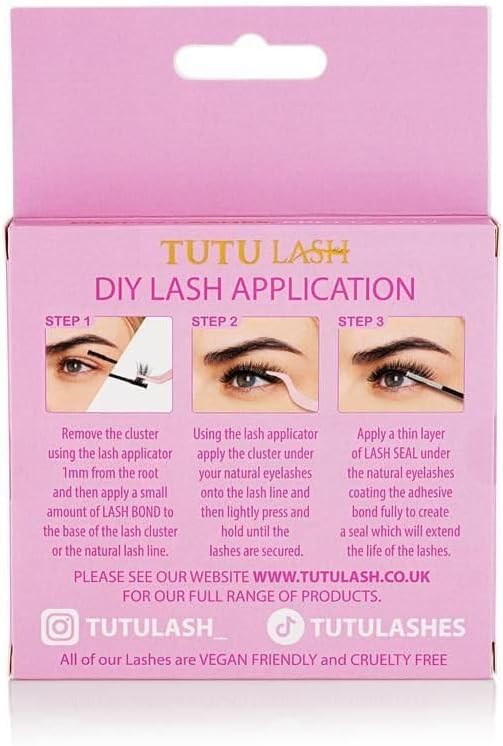 TUTU LASH Tutu Lash Caramel Lashes Brown DIY Cluster Lashes ANGEL EYES 40 x cluster lashes self application easy to apply lashes lash cluster box re-usable vegan