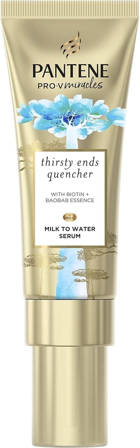 3x Pantene Pro-v Miracles Hydra Day Hair Serum Thirsty Ends Quencher, Milk To Water Serum with Biotin & Baobab Essence, 70ml