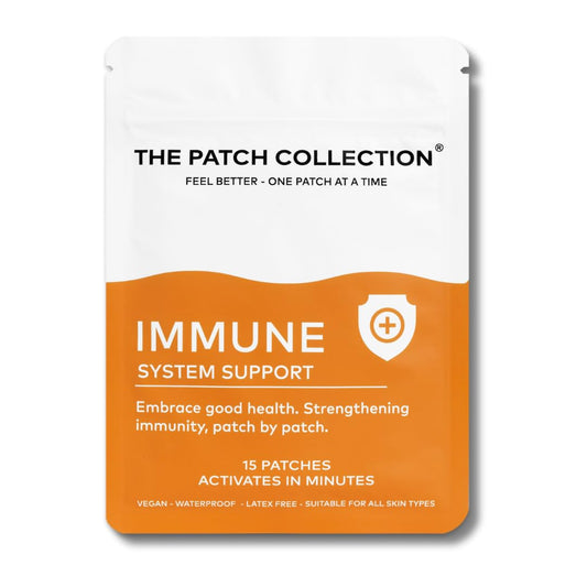 The Patch Collection® - High Strength Immune System Support Boost Patch | 6-in-1 Complex with Vitamin C, D, B12, Zinc, Turmeric, Elderberry, Ginkgo Biloba, Echinacea | Vegan & Latex Free (Pack of 15)