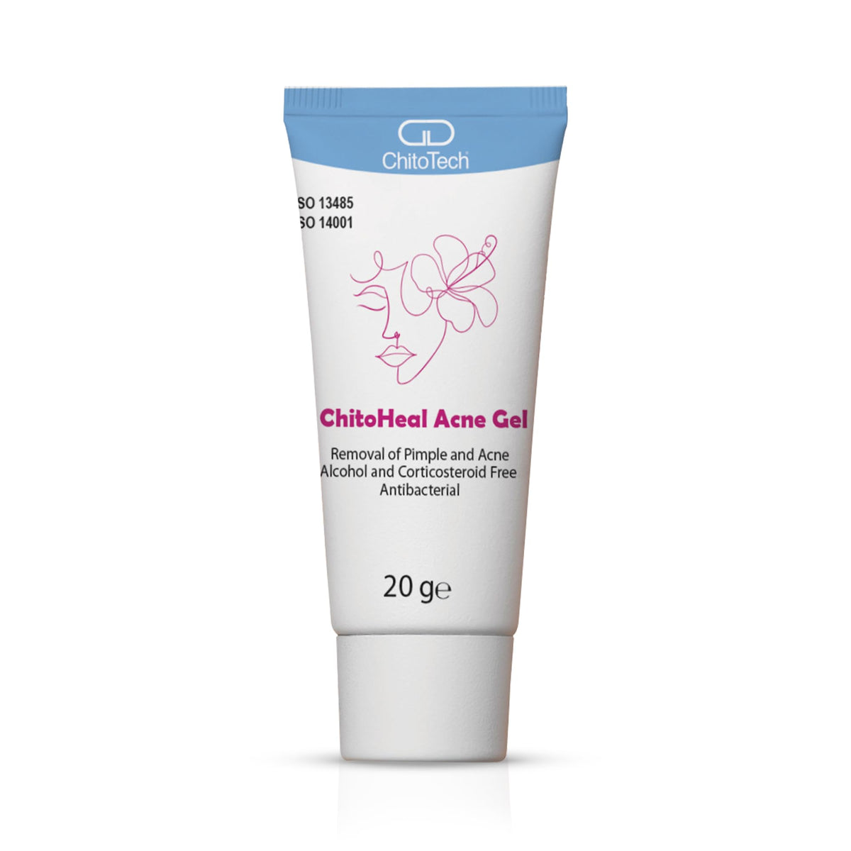 ChitoTech ChitoHeal Gel Acne Remedy- 20g Natural Acne Treatment for Pimples, Acne Scars, Alcohol & Corticosteroid Free, N-acetyl-D-Glucosamine for Clear Skin