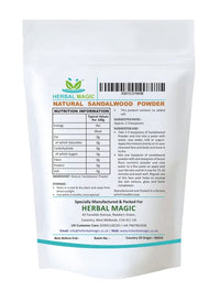 Herbal Magic's Pure And Natural Sandalwood Powder, Chandan Powder, Natural Face Mask,free from Additives & Preservatives - Premium Quality-50g(Pack Of 1)