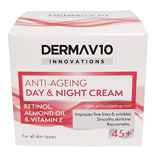 Happy Bees Bundle Derma V10 Innovations Day & Night Cream (4 Pack) Total 200 ml (Retinol, 4 Pack)