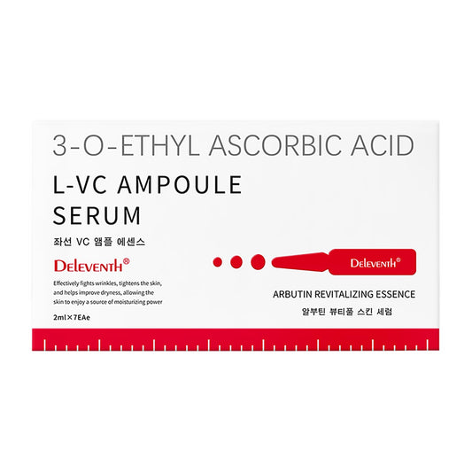 DEleventh Korean Brand Vitamin C Ampoule Serum 2ml × 7EAe / with Niacinamide (Vitamin B3) & Pro-Xilane, Anti-Aging, Brighten, Hydrate, and Smooth Skin, Creates a Radiant, Youthful Complexion