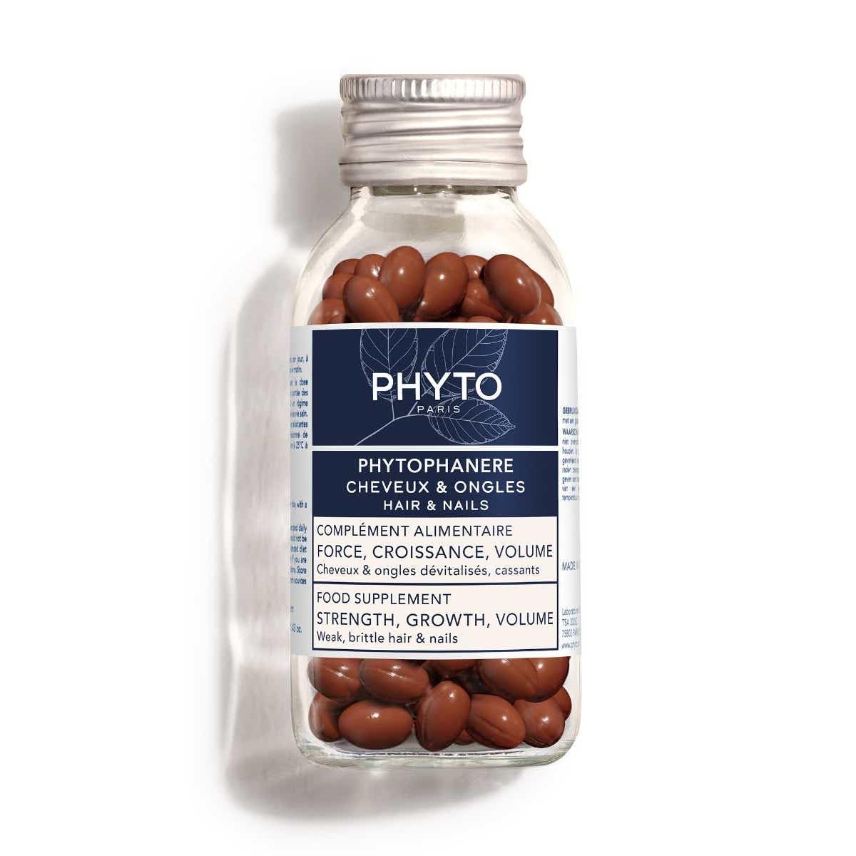 PHYTO 120 Capsules Phytophanere Natural Hair Loss, Nail & Skin Supplement for Men & Women, Biotin & Vitamin B6 Enriched, Antioxidant-Rich Carrot & Vitamin E, Energy & Tissue Formation, 2-Month Supply