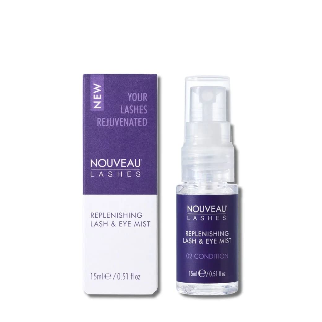 Nouveau Lashes Replenishing Lash & Eye Mist, Helps Minimize Potential Irritation, Hydrates and Strengthens, Vegan, 15 ml