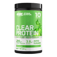 Optimum Nutrition Clear Protein 100% Plant Protein Isolate, Lime Sorbet