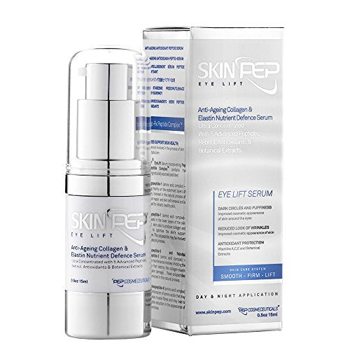 Eye Lift Encapsulated Growth Factor (EGF, FGF, TGF) Eye Serum - Skin Moisturisers + Retinol + Hyaluronic Acid Serum + Vitamin C + Peptides - Korean Inspired Youthful Skin By SkinPep (15ml)