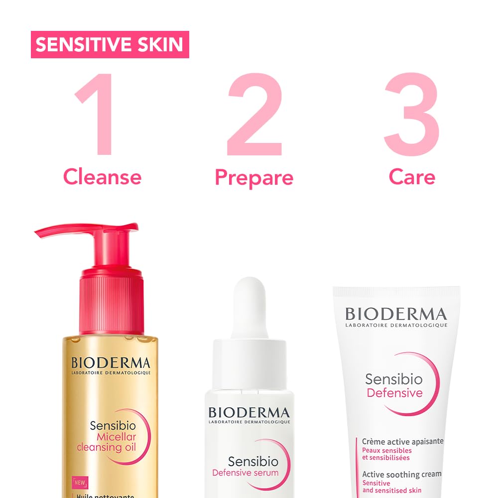 Bioderma Sensibio Micellar Oil - Wash-Off Micellar Oil Cleanser for Sensitive Skin, Nourishing Oil to Milk Makeup Remover & SPF Remover, 150ml