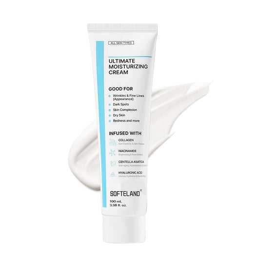 Ultimate Moisturizing Cream, Centella Moisturizer Korean，Youthful Formula,Centella Asiatica, Niacinamide, Hyaluronic Acid,Collagen,Face Cream for Fine Lines,Dark Spots, Dry Skin, Redness(100ML)