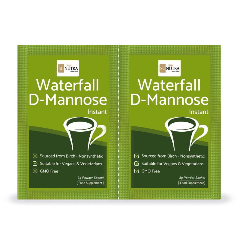 Waterfall D-Mannose Powder Sachets (30 x 3g Sachets) XL Pack - D-Mannose sourced from Birch - Monthly Supply for Prevention - SC Nutra (Sweet Cures)