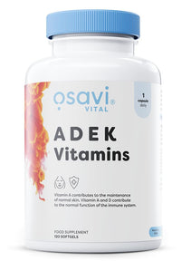 OSAVI Osavi ADEK Vitamins – 120 Softgels | Supports Immunity, Bones & Skin | Natural Beta–Carotene, D3, E & K2 for Immune Defense, Strong Bones, Healthy Skin, Vision & Muscle Function