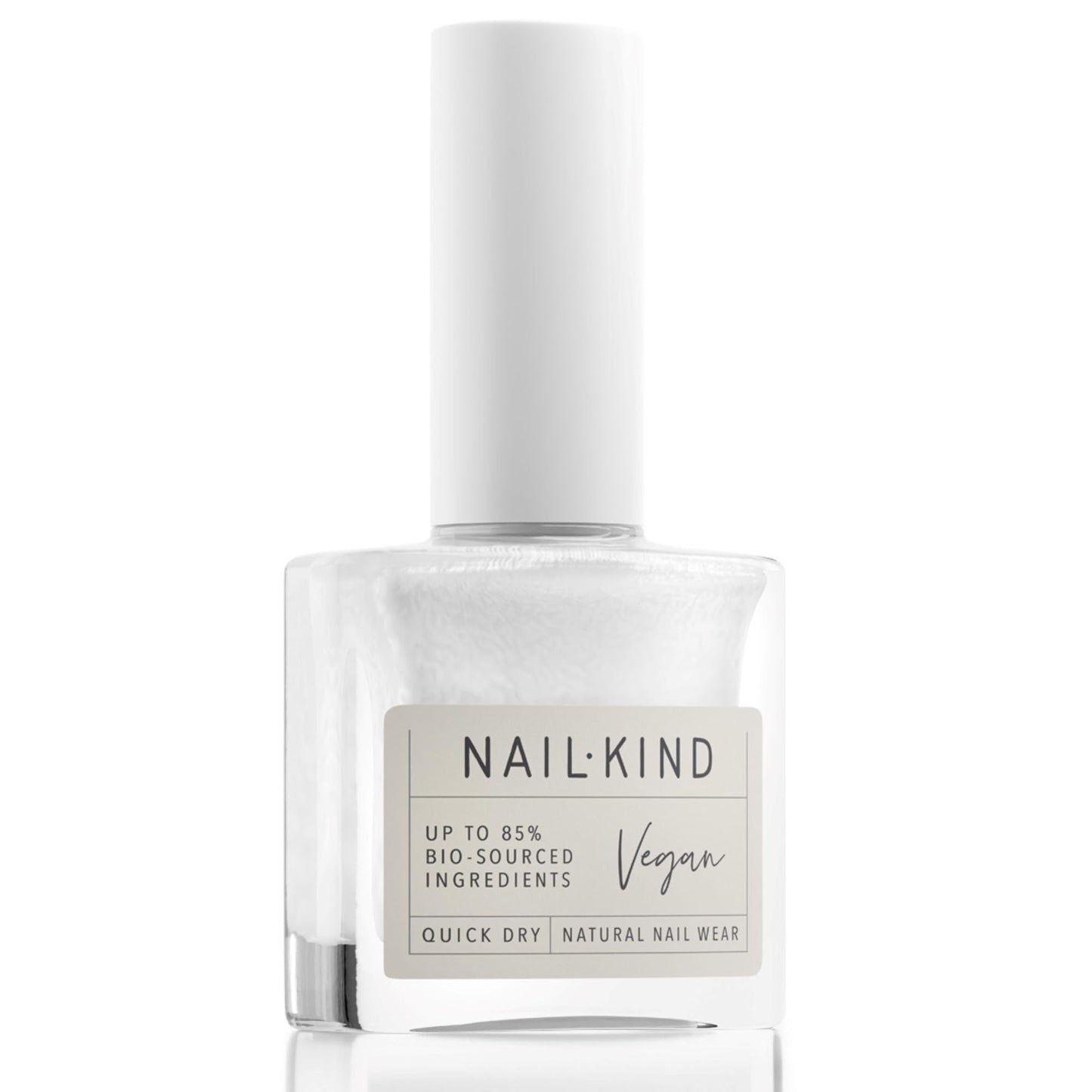 NAILKIND White Nail Polish Glazed Donut 8ml Vegan Nail Varnish – Classic White Finish, Quick Drying Long Lasting Chip Resistant Manicure, Low Chemical Formula, PETA & Halal Certified, NailKind