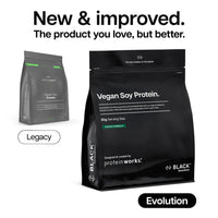 Protein Works | Vegan Soy Protein - Black Innovation, Premium Soy Protein Isolate, Low Fat, No Added Sugar, 27g Protein, 100% Plant-Based Nutrition, Vanilla Crème, 16 Servings, 500g