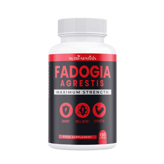 Nutri-Sentials Fadogia Agrestis 1000mg Maximum Strength 120 Capsules - Fadogia Agrestis Supplements, Athletic Performance & Muscle Mass