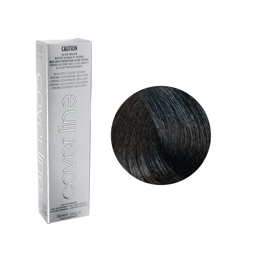 Cover Line Delicate Hair Color Coloration Permanent Cream 100ml - 02 / 2N Darkest Brown