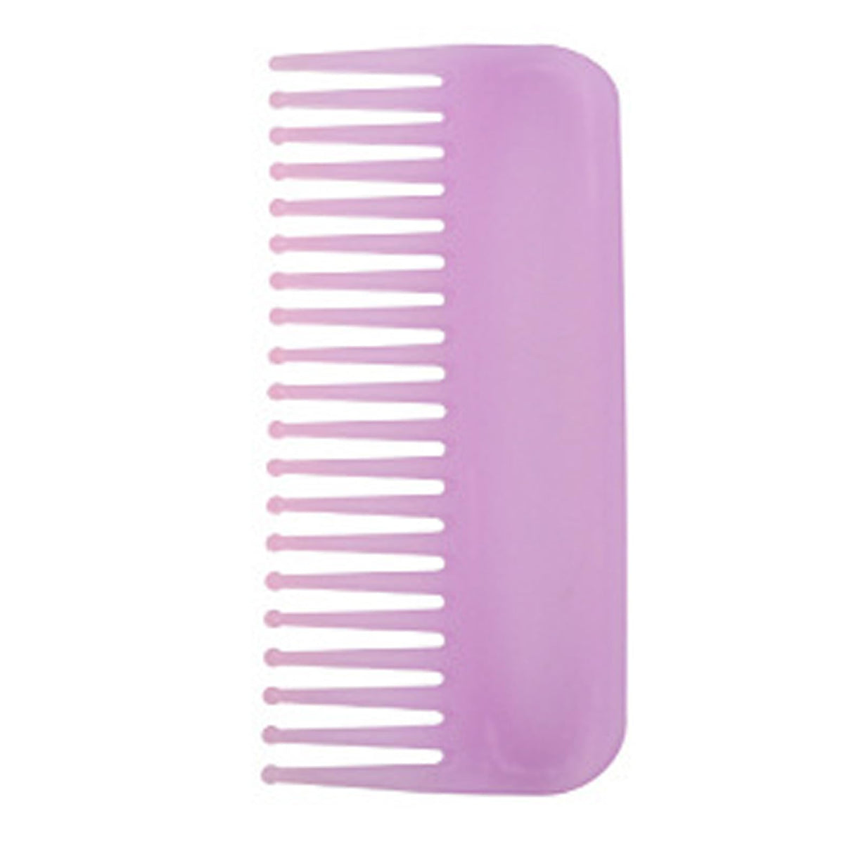 ZEROKIWI Professional Detangling Wet Comb, Standable Wide Tooth Hair Styling Comb for Men Women Pompadour Long Straight Curly Wavy No Handle Shampoo Comb for Travel, Gymbag, Purse, Home, Office (Trans-Purple)