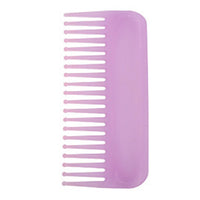 ZEROKIWI Professional Detangling Wet Comb, Standable Wide Tooth Hair Styling Comb for Men Women Pompadour Long Straight Curly Wavy No Handle Shampoo Comb for Travel, Gymbag, Purse, Home, Office (Trans-Purple)