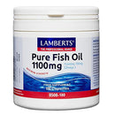 Lamberts Pure Fish Oil 1100mg – High Strength Omega 3 Supplement – 355mg EPA & 237mg DHA – 180 Capsules