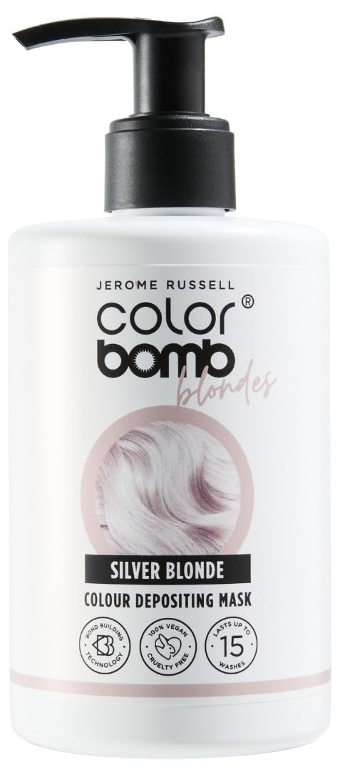 Jerome Russell Color Bomb Blondes - Silver Blonde Colour Depositing Conditioning Mask, 300ml