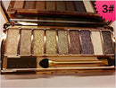Wei Ni Xiao Xiong 9 Colors Diamond Bright Colorful Makeup Eye Shadow Palette Set Flash Glitter Eyeshadow kit with Brush (Shade 2)