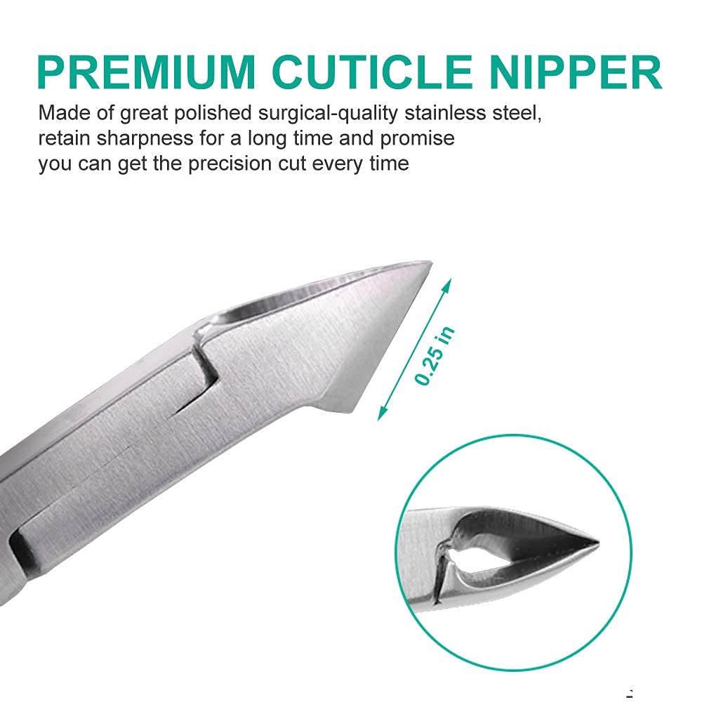IVON DQ-01 Professional Non-Slip Stainless Steel Cuticle Cutter,Blue