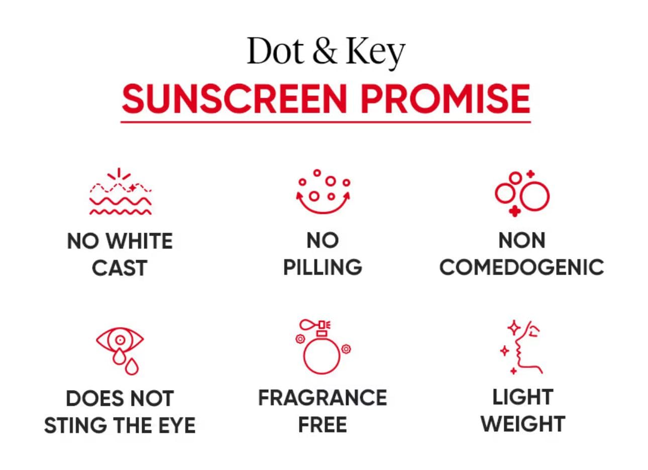 Dot & Key Strawberry Dew Tinted Sunscreen SPF 50 PA with Niacinamide & Hyaluronic Acid, available in Beige Medium (05) shade, 50ml for sun protection and hydration.