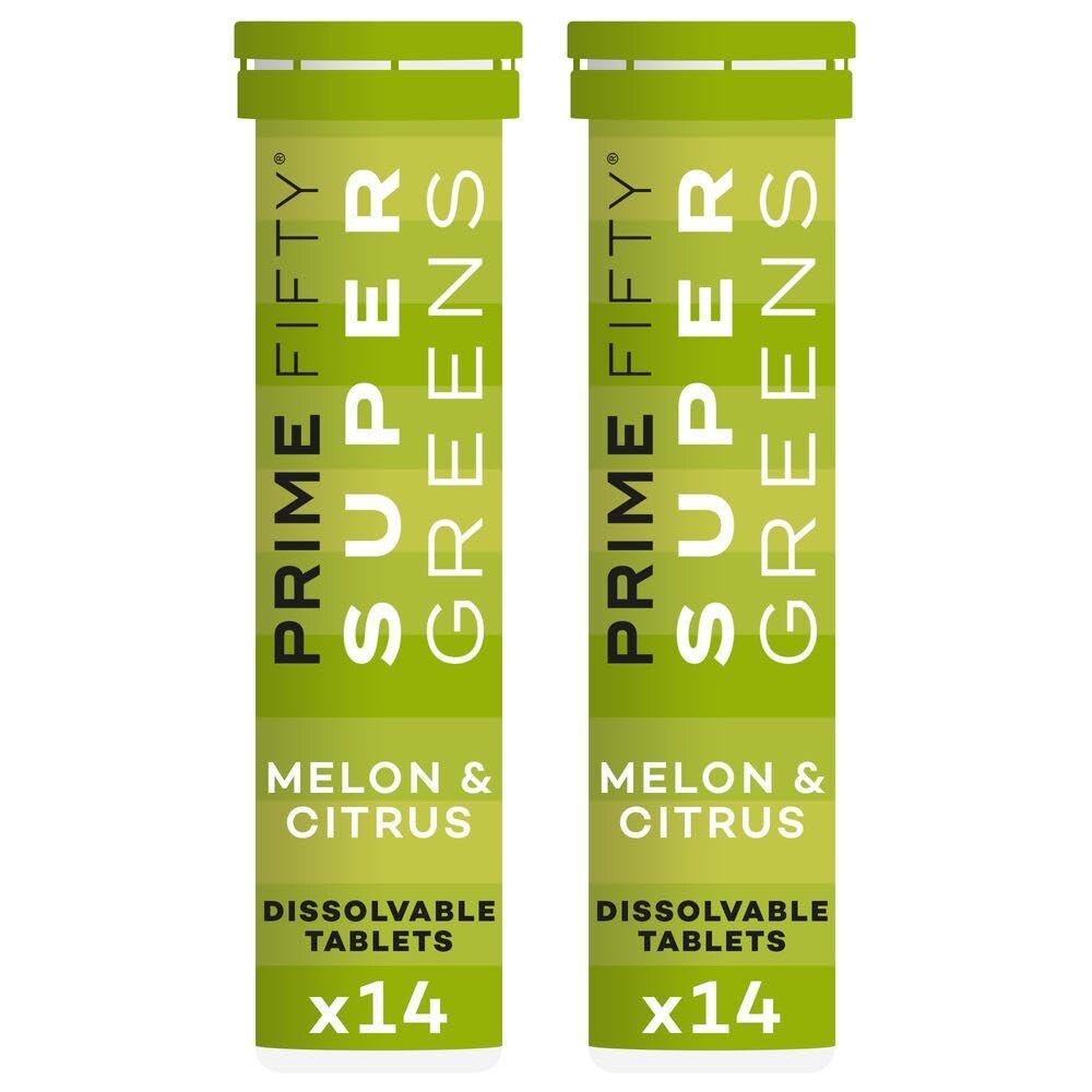 Prime Fifty Super Greens Effervescent Multivitamins, 28 Tablets