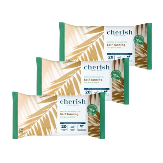 Generic Self-Tanning Wipes – 3 x 20 Pack (60 Wipes Total) | Gradual Self-Tan Towelettes for Face & Body | Streak-Free, Quick-Drying | Unisex Bronze Glow. Enriched with Aloe Vera.