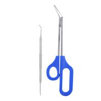 Yosoo Health Gear Long Handled Toenail Scissors, Extra Long Stainless Steel Nail Clippers with Nail File, Easy Reach Cutter for Thick Ingrown Nails for Elderly and Pregnant Women
