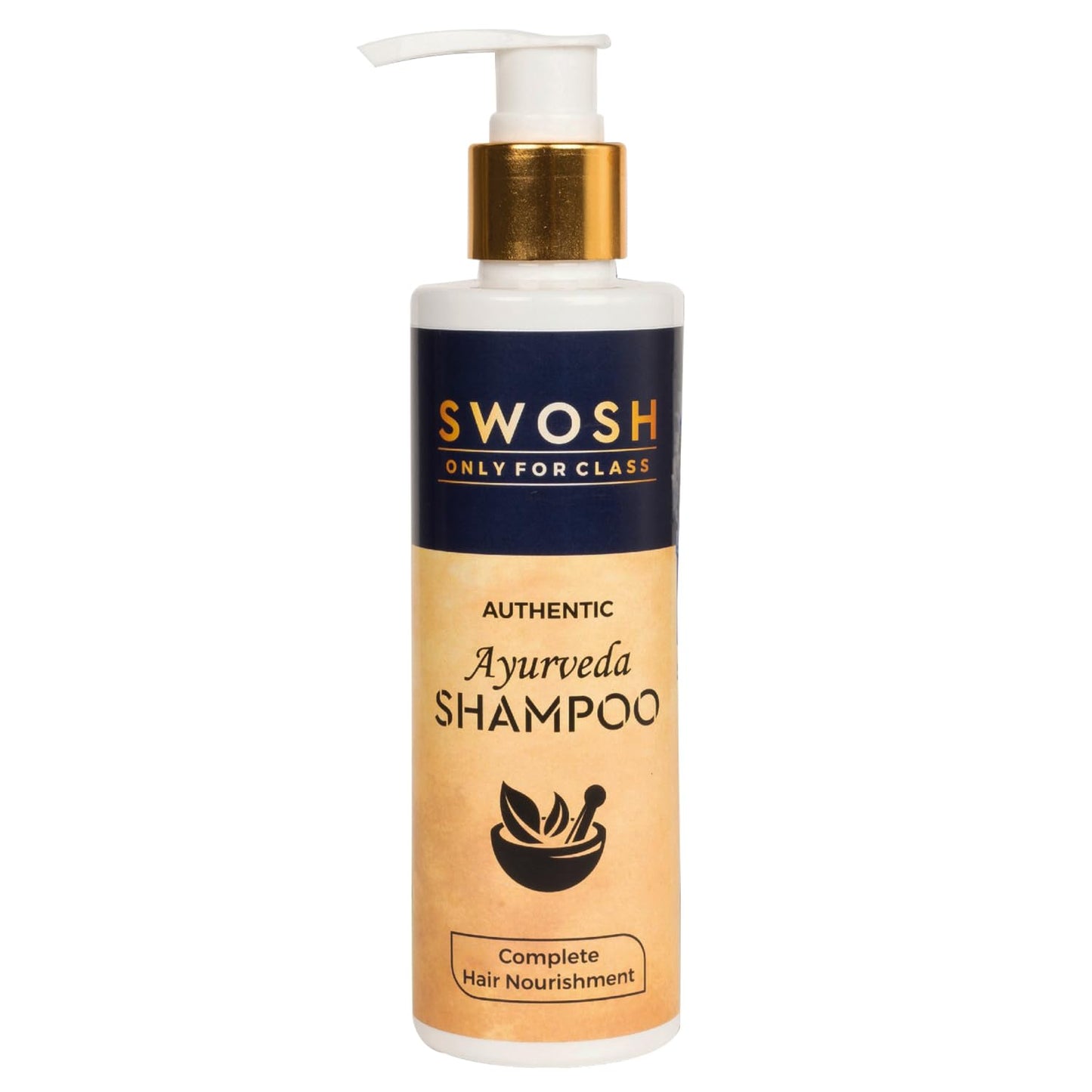 SWOSH Ayurvedic Shampoo for Hair Fall Control and Hair Growth Made With Goodness Of Amla, Onion, Brami, Alove vera, Bhringraj Extract with 15 Ayurvedic Herbs| All Hair Types |200 ml (Pack of 1)