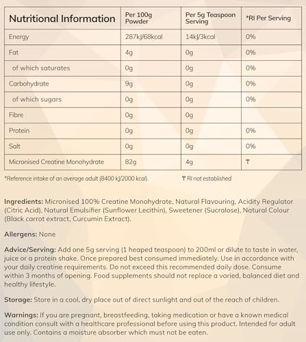 Nutristrength Micronised Creatine Monohydrate Powder 300g | Designed for Performance & Recovery | Formulated for Easy Mixing- 60 Servings, Made in The UK…
