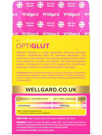Wellgard Optiglut Liposomal Glutathione 2000µg - High Absorption Reduced L-Glutathione (GSH) - One-a-Day Vegan Capsules, 30 Capsules