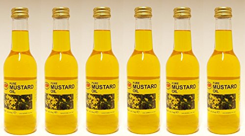 6 X KTC 100% Pure Mustard Multipurpose Oil 250ml - Used for Hair Oil, Skin Massage