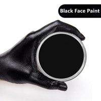 Go Ho Black Face Body Paint 0.88 oz,Water Based Creamy to Gel Body Painting SFX Makeup for Adults Children Halloween Cosplay Costumes Festivals Makeup, 25g