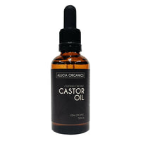 ALUCIA ORGANICS Pure Organic Castor Oil 50ml - Certified Organic Castor Oil for Hair, Eyelashes Eyebrows Scalp & Nails - Natural Cold Pressed Unrefined Carrier Base, Vegan & Cruelty-Free Hydrating Natural Skin Care