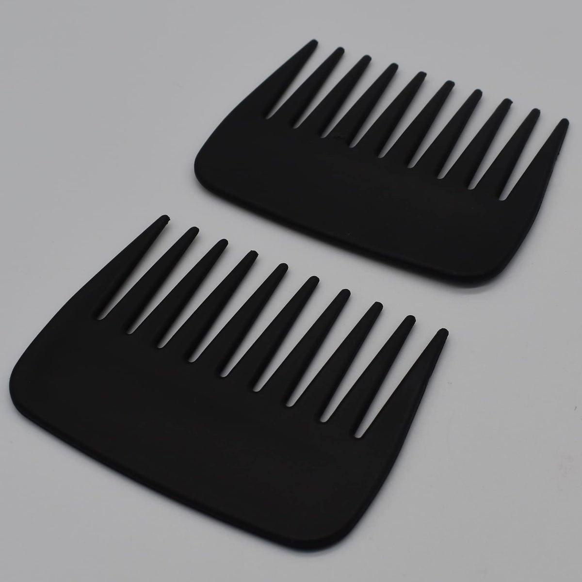AIRERA 2 Pieces Professional Pompadour Streaker Afro Hair Combs, Mens Slickback Styling Comb, Wide Tooth Wet Pick Hair Beard Comb, Anti-Static Heat Resistant Hairdressing Shower Comb for Men Salon (A)