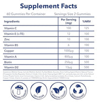 Moosh Mushroom Gummies 3000mg - 60 Gummies (Reishi, Lions Mane, Chaga, Coryceps) Sugar Free, 100% Vegan (Hair, Skin & Nails)