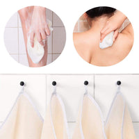 qiqiqiaqia 4 Pack Exfoliating Face and Body Wash Cloths 2-Sided Bath Towel Exfoliating Scrub Cloth for Women and Man Hand Towels for Bathroom with Soft Handle and Fine Mesh(26 x 22cm)
