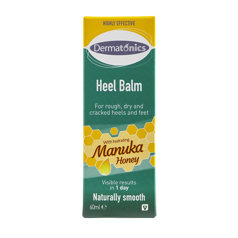 Dermatonics Fast-Acting Manuka Honey Heel Balm | Nourishing Formula for Rough and Cracked Heels | Hydrates and Softens Dry Feet | Suitable for Diabetics | 125 ml