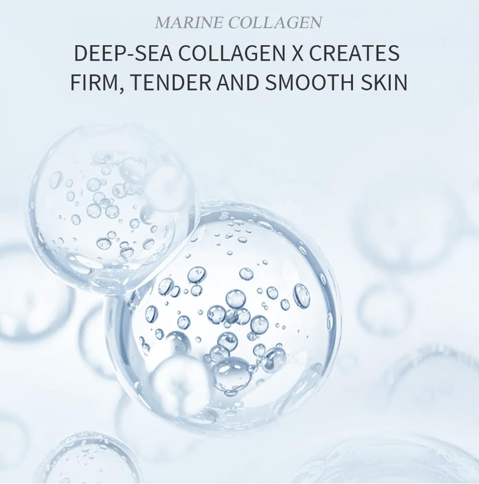 VSHELL Collagen Face Sheet Mask, Set of 10 - Hydrating Beauty Skincare with Hyaluronic Acid for Women and Men - Moisturising Anti Aging Facial Treatment - Ideal for Sensitive Skin