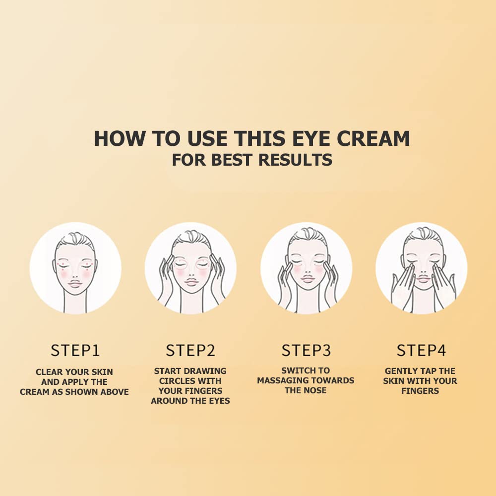 JOMTAM Caviar Black Gold Moisturizing Eye Cream Skin Rejuvenation Dark Circles Smoothing Wrinkles 60g