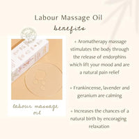 Mummy’s Organics Organic Labour Massage Oil | Clary Sage & Frankincense | Award-Winning | Made by Midwives | Promotes Natural Pain Relief & Relaxation | Essential Pregnancy & Labour Kit | 50ml | Mummy's Organics