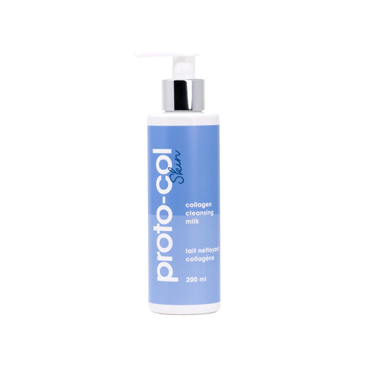 Proto-Col Proto-col - Cleansing Milk, Rich Collagen and Hydrating Hyaluronic Acid with Powerful Vitamins + Minerals, Deeply Cleanses, Brightens Skin and Removes Impurities (200ml)