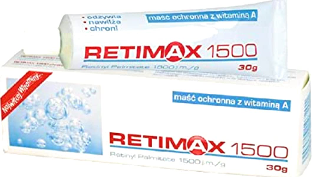 RETIMAX 1500 Vitamin A, Retinol, Protective Ointment, Anti-Ageing Anti-Wrinkles Cream For Sensitive & Dehydrated Skin - 30g