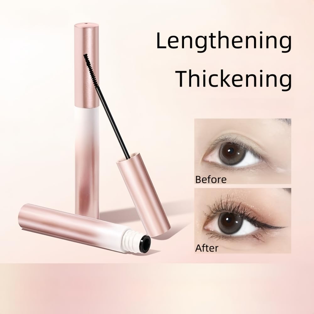 MAYEON Waterproof Mascara for Fine Short Eyelash and lower eyelash, Black Mascara with Ultra Fine Brush, Thickening, No clumping, Smudge-proof and Long Lasting, Lightweight