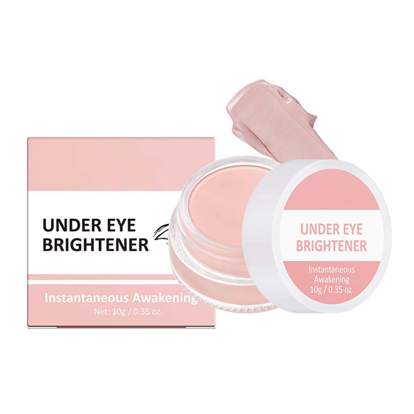 EveBeaty Under Eye Brightener and Concealer - Long Lasting Pink Cream for Dark Circles - Full Coverage for Spots - Highlighter and Foundation in One