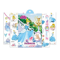 FRESHOER Cinderella Temporary Tattoos,4 Sheets 100+ Patterns Princess Tattoo Stickers