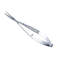 BORO Trade Cuticle Scissors Extra Fine Curved Grooming Shears Professional Precise Pointed Tip for Eyebrow Eyelash Trim Nail and Dry Skin Grooming Scissor Beauty Scissors for Manicure Pedicure Women Men(Silver)