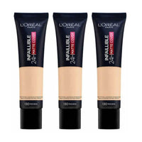 L'ORÉAL 3 x New L'Oreal Infallible 24H Matte Cover Foundation 30ml - 130 True Beige