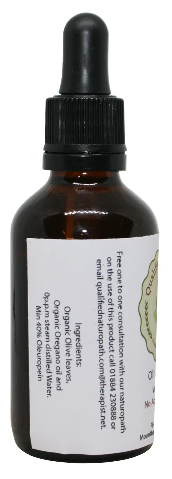 Qualified Naturopath - Professional Practitioner Products Olive Leaf Extract with Oregano Oil Pipette Bottles Various Sizes (60ml)